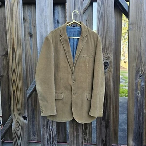 J. CREW Corduroy Mens Large Blazer Jacket Light Brown - Picture 1 of 18