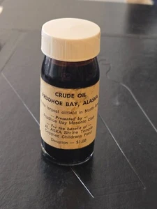 Aceite crudo de colección Alaska Prudhoe Bay Alaska vendido para niños lisiados masónicos - Imagen 1 de 5