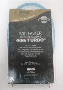 Addi Turbo Circular Needles 32" US 15 Brass Tips Skacel Made in Germany - Picture 1 of 3