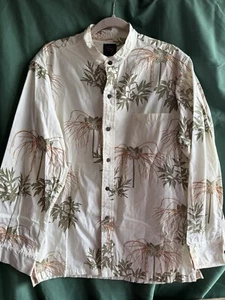Sig Zane Hilo Hawai'i Hawaiian Shirt Casual Leaf Cotton sz.L - Picture 1 of 7