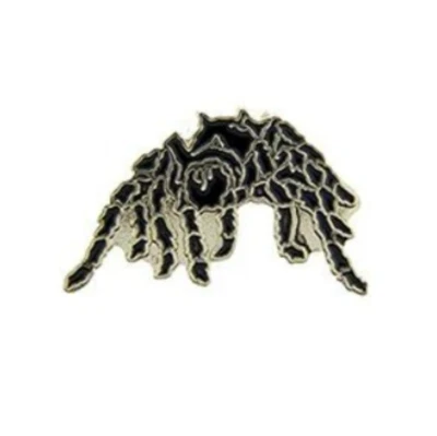 Black Spider 定制翻领别针 DIY 野生动物复古男士珠宝礼品美国 — 第 1/4 张图片