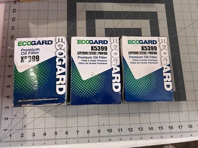 Лот из 3 масляных фильтров двигателя Ecogard X5399 2001-2019 Chevrolet Silverado 2500 HD - Изображение 1 из 4