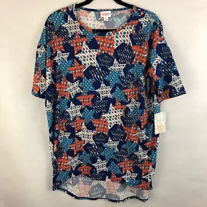 Túnica paletas LuLaRoe Irma talla XS estrellas verano manga corta americana nuevas con etiquetas - Imagen 1 de 5