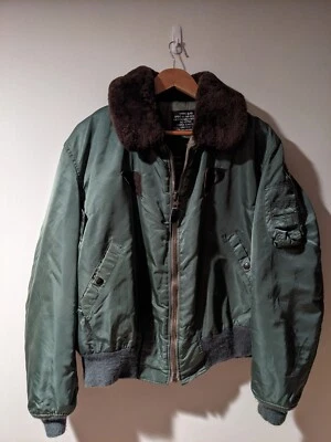 Vintage 90s Avirex Type B-15 Green X-Large Bomber Jacket - Image 1 of 4