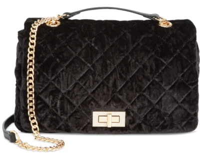 I.n.c. Bolso de Terciopelo International Concepts Ajae Negro Terciopelo Negro Dorado Foto 1 de 4