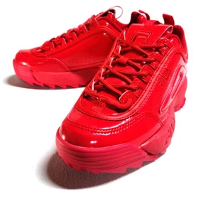 FILA Women's Disruptor II Premium RED Sneakers - Picture 1 of 1