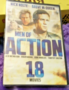 MEN OF ACTION FACTORY SEALED DVD 18 MOVIES NICK NOLTE STEVE MCQUEEN FREE SHIP - Picture 1 of 1