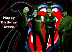 A4 BAND THE ROLLING STONES ESSBARER TORTENAUFLEGER ZUCKERGUSS GEBURTSTAG - Bild 1 von 1