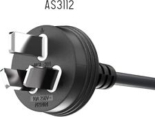 6Ft 18AWG Power Cord Cable, MSL 301 (Australia) 3 Prong Angled to C13/14  TYPE I
