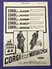 Corgi Motorcycle 1949 Print Advert