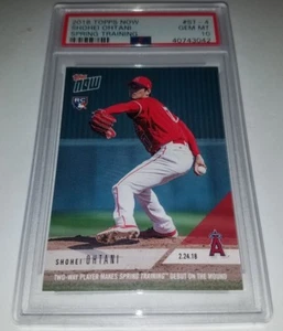 2018 Topps Now ST4 Shoehi Ohtani RC Spring Training Debut Graded PSA 10 Gem Mint - Picture 1 of 2