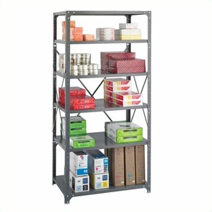Safco 36 x 24 Commercial 6 Shelf Kit in Dark Grey Finish - Picture 1 of 4