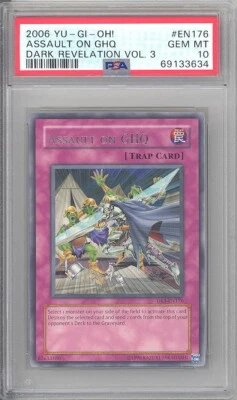 PSA 10 - Yu-Gi-Oh Card - DR3-EN176 - ASSAULT ON GHQ (rare) - GEM MINT - Image 1 of 2