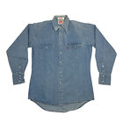 1970’s Levi’s Western Denim Shirt M Cowboys Tailor Label RARE Vintage Workwear