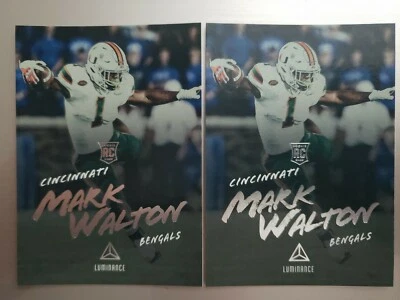 MARK WALTON 2018 PANINI LUMINANCE (2 ROOKIE CARDS) #'d 168. NEW. - Image 1 of 2