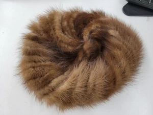 Vintage Ladies Hat. Union Made On Tag #752688. Brown Fur. Made In USA - Picture 1 of 9