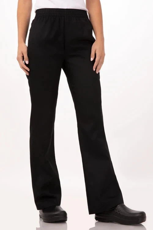 CHEF WORKS DRAWSTRING PANTS WOMEN'S BLACK PW005 XL - Image 1 of 1
