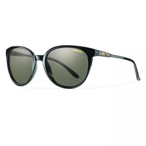 Gafas de sol clásicas redondas Smith Optics negras grises lentes polarizadas guepardo - Imagen 1 de 1