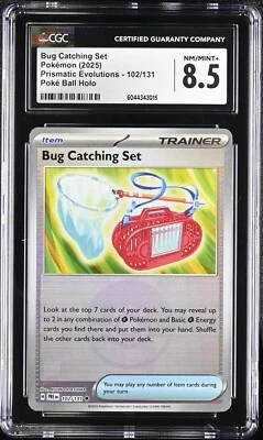 PSA CGC 8.5 Bug Catching Set (Poke Ball ) 102/131 Prismatic Evolutions Holo - Image 1 of 2