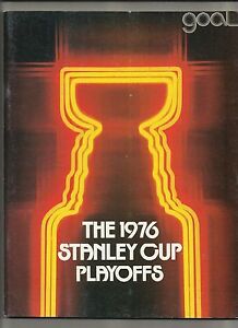 1976 Blackhawks vs Canadiens Stanley Cup Playoff Goal Program  Excellent