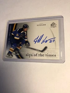 2005-06 SP Authentic Jeff Hoggan Sign Of The Times Auto #HG 🔥 - Imagen 1 de 2
