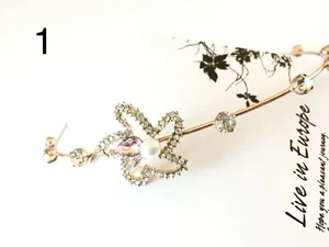 Skinny Gold Headbands w/ Multi-Unique Crystal Designs(7 Options) Wedding/Casual - Picture 1 of 8