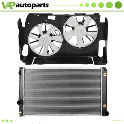 Radiator and Dual Cooling Fan Assembly Kit For 2006 2007 2008-2012 Toyota RAV4 - Image 1 of 4
