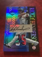 RICKEY HENDERSON 2003 Leaf Limited MONIKER #92 AUTO AUTOGRAPH 3 CL PATCH /5
