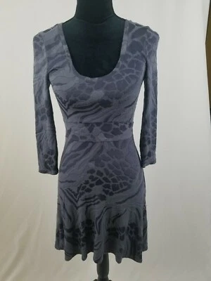 Three Dots women M fit & flare dress 3/4 sleeve gray - Image 1 of 4
