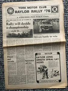 York Motor Club RAYLOR RALLY '76 1976 Motorsport Zeitung - Bild 1 von 3