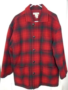 Banana Republic Herren Jagd Hausarbeit "Buffalo Plaid" schwere Wolle Reißverschluss & Knopf Mantel M - Bild 1 von 14