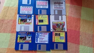 vintage Amiga Format magazine cover disks x 9 - Photo 1/10