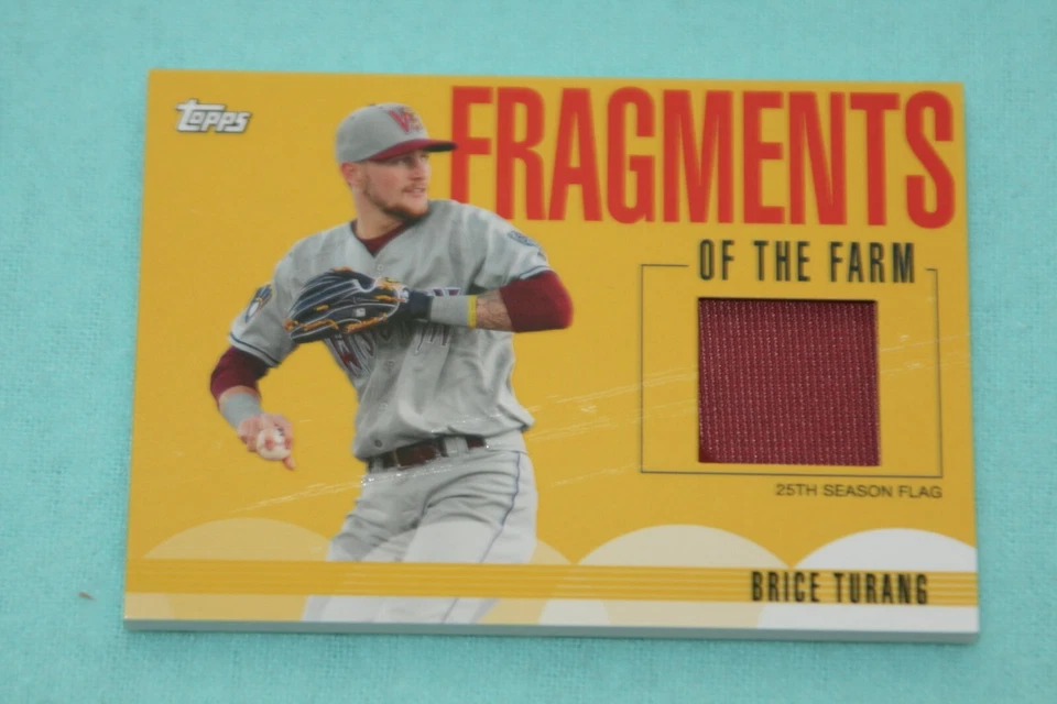 BRICE TURANG 2020 PRO DEBUT FRAGMENTS OF THE FARM FLAG #FF-FL MILWAUKEE BREWERS - Image 1 of 1