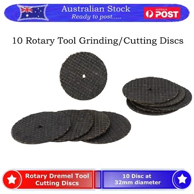 10x Rotary Tool Dremel Cutting Disc Discs Accessories Grinding Metal Reinforced - image 1 of 4