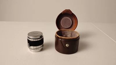 Lente de montaje con tornillo Canon 50 mm f/1,8 cromo LTM L39 M39 con estuche RARA Foto 1 de 4