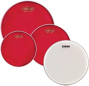 Drum Heads - Hydraulic Red Standard Pack (12", 13", 16") with 14" UV1 Coated Sna - Picture 1 of 3