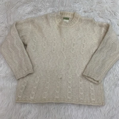 vintage esprit ivory wool sweater large - Image 1 of 4