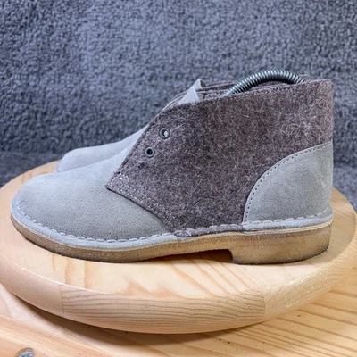 Clarks Originals Desert Boots Womens Size 7.5 Suede Felt Gray Ankle Chukka - Image 1 of 4