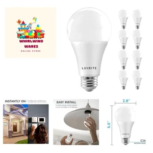 Energy Star A21 LED Light Bulbs - 150W Equivalent, 2550 Lumens, 4000K Cool White - Picture 1 of 8