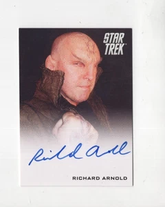 RICHARD ARNOLD AUTOGRAPH 2009 STAR TREK ROMULAN AUTO CARD RITTENHOUSE ARCHIVES - Picture 1 of 2