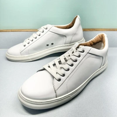 Steve Madden Blanco Cuero Moda Zapatillas Hombre’s 12 P-TRIDNT Foto 1 de 4