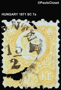 UNGARN 1871 SC 7a FRANZ JOSEF I GELB 2kr gebraucht fein - Bild 1 von 2