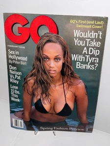 Tyra Banks Cover GQ Magazine 1996 First & Last Swimsuit Cover Sex In Hollywood - Imagen 1 de 2