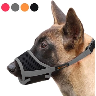 Soft Nylon Muzzle Anti Biting Barking Chewing,Air Mesh Breathable Drinkable A... - Image 1 of 4