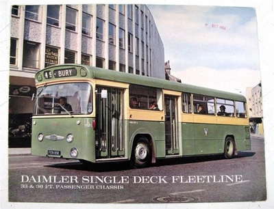 DAIMLER FLEETLINE SINGLE DECK Passenger Chassis Sales Brochure c1967 - Image 1 of 4