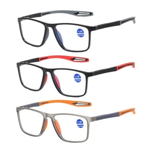 Anti Blue Reading Glasses Ultra-Light TR90 Frame Sports Eyewear Presbyopia Glass - Picture 1 of 9