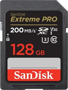 Tarjeta de memoria SanDisk Extreme PRO 128 GB SDXC - 4K UHD, 200 MB/s, UHS-I, clase 10, V - Imagen 1 de 6