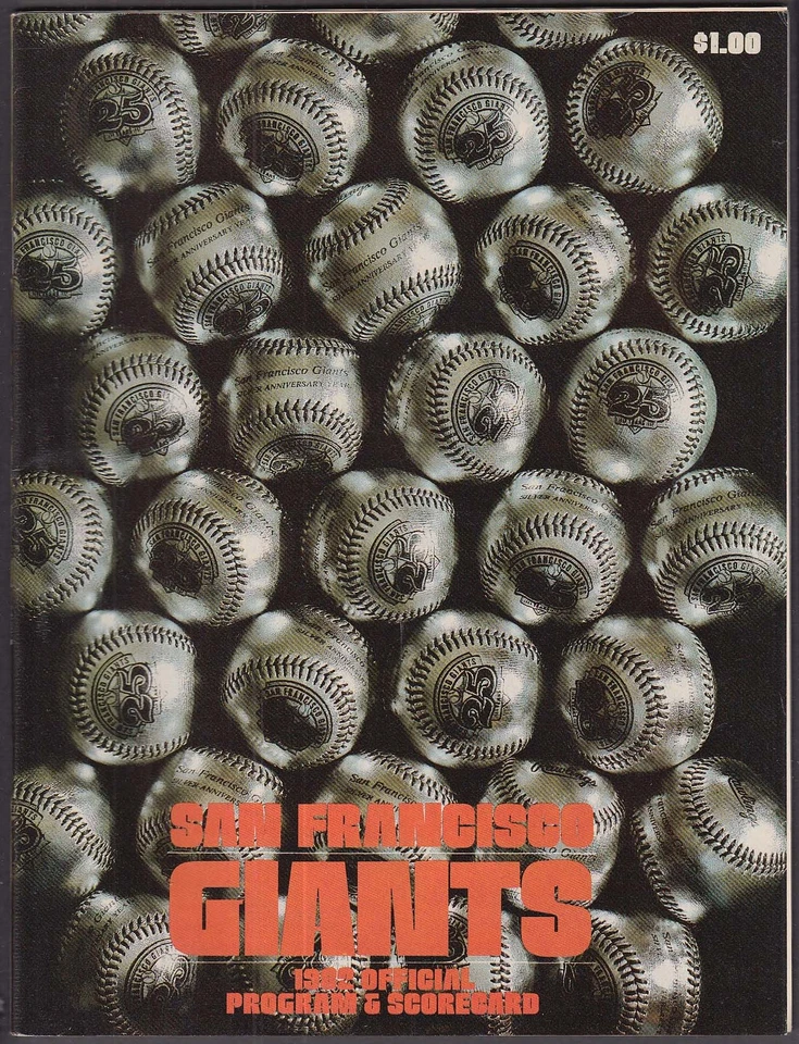 San Francisco Giants 1982 Official Program & Scorecard SCORED vs Expos - Image 1 of 1