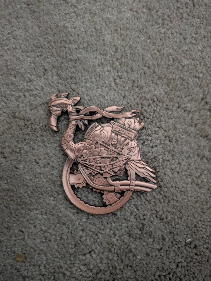 Steampunk Flamingo LE - Copper Finish - Activated Geocoin - Image 1 of 1