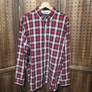 Banana Republic Herren XL rot kariertes Hemd Standard Fit Langarm Cabincore - Bild 1 von 10